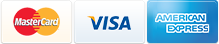 MasterCard, VISA, American Express